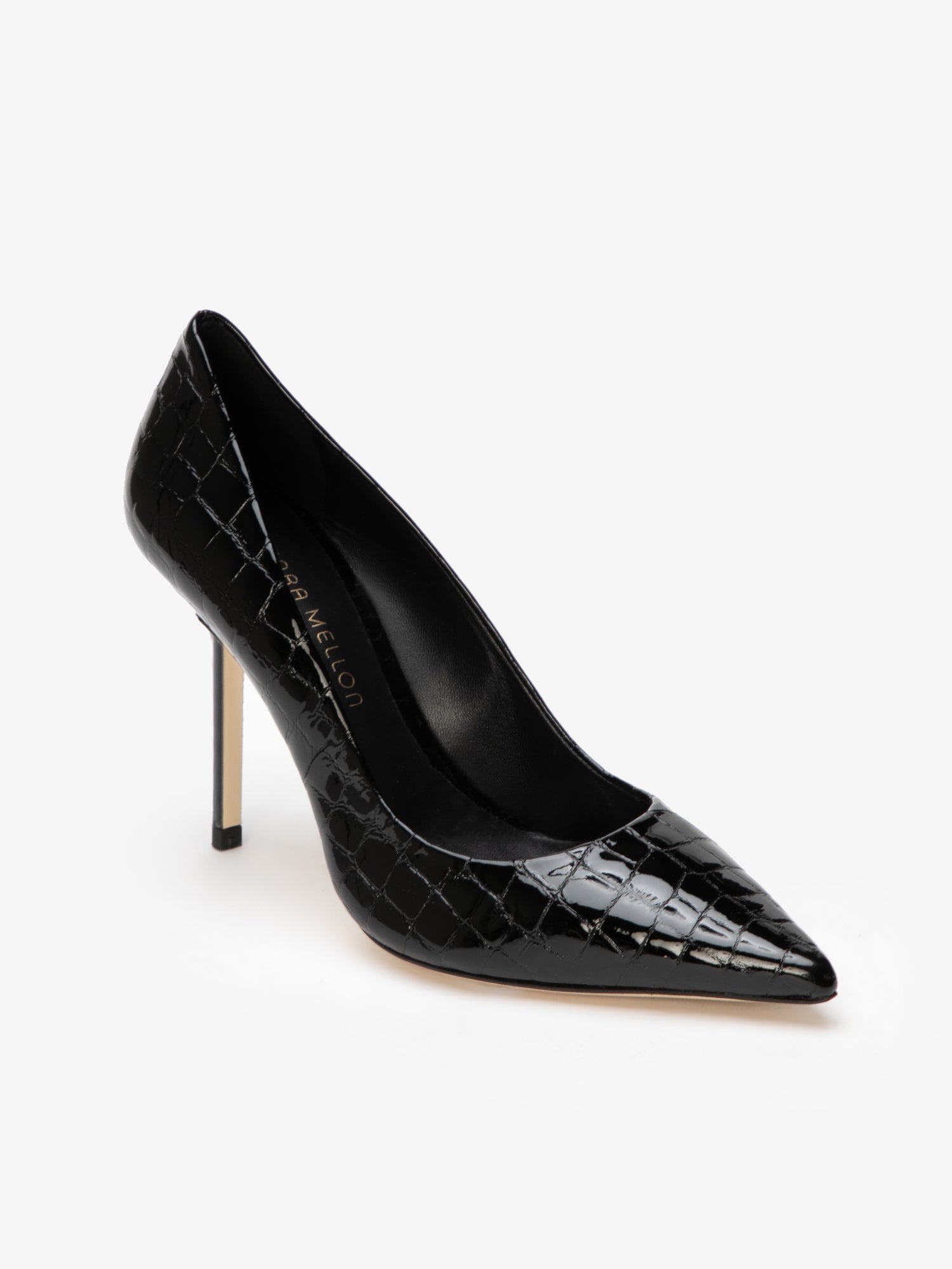 PDP2:BLACK CROCO PATENT LEATHER