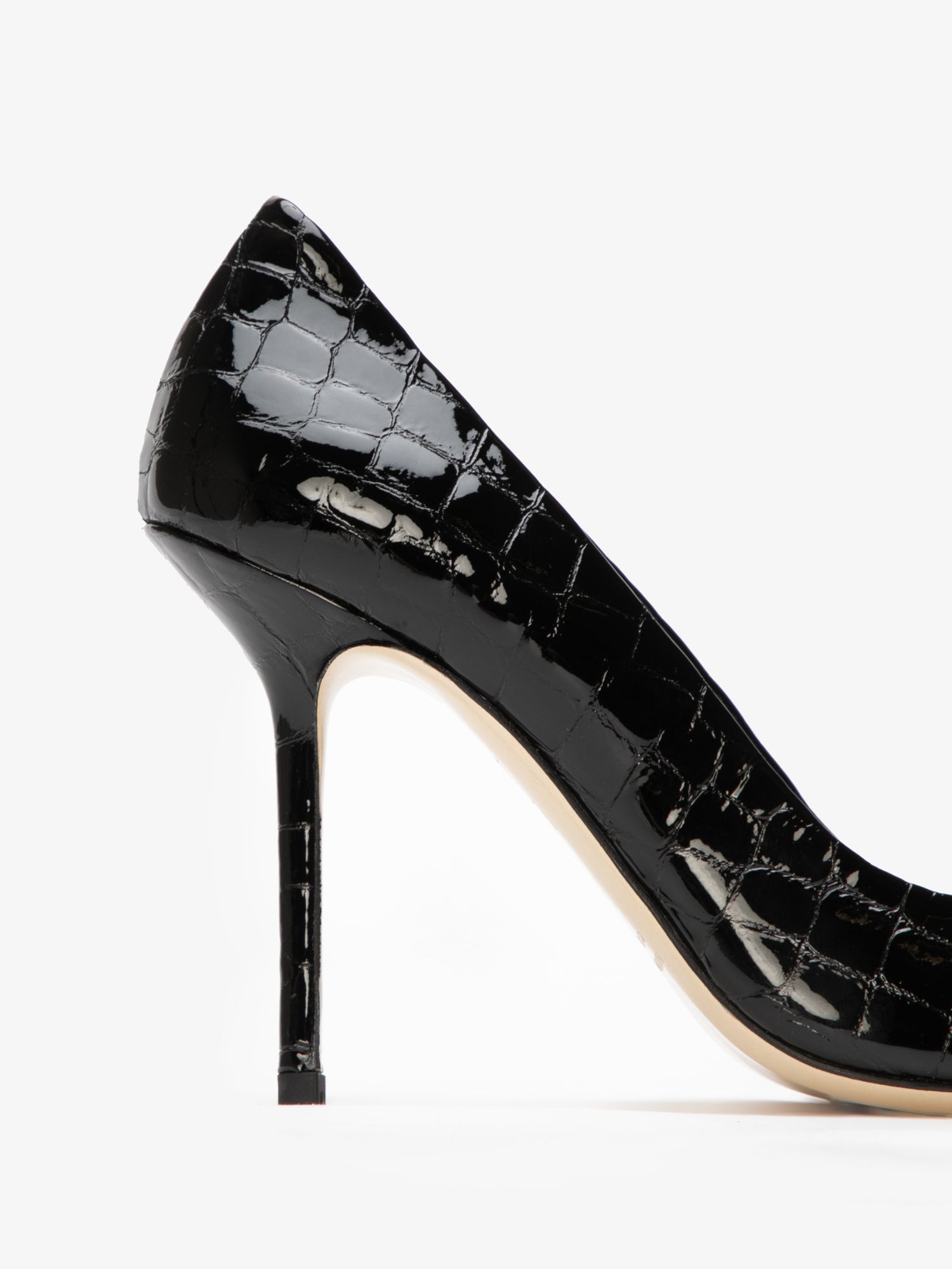 PDP2:BLACK CROCO PATENT LEATHER